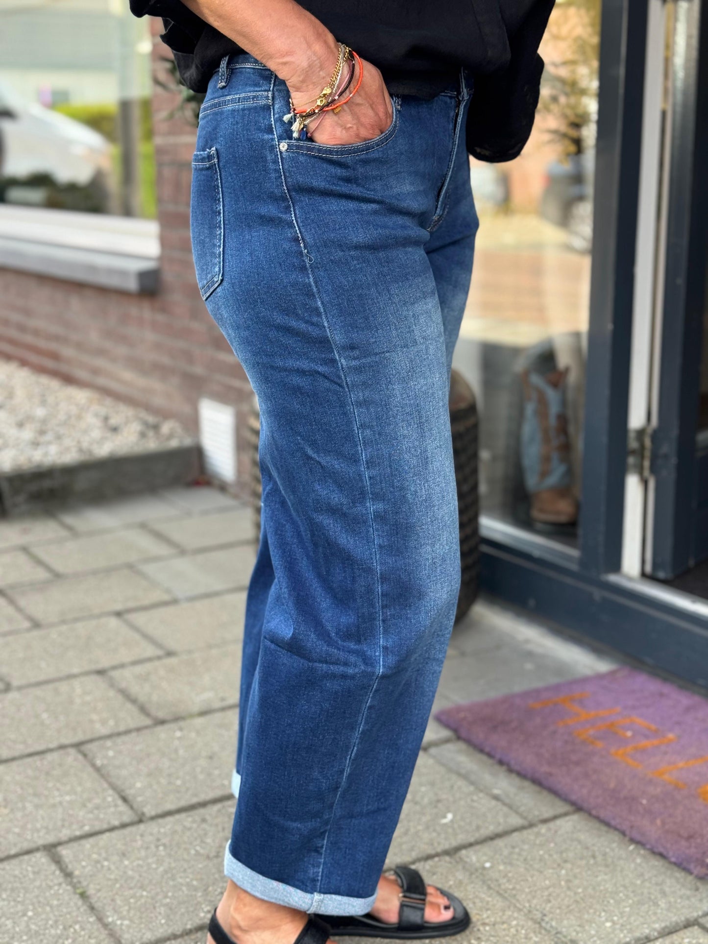 Jeans Nora Barrel/ Blauw