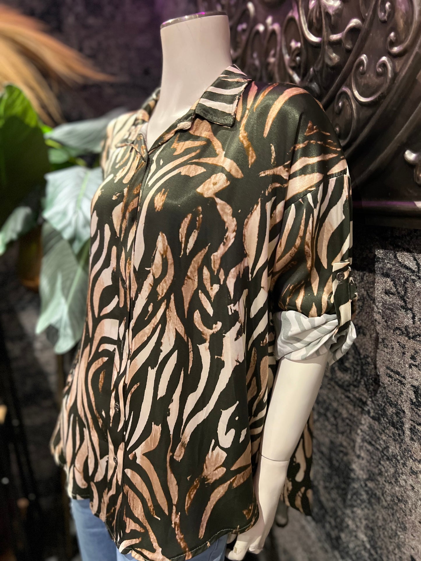 Blouse print / Green