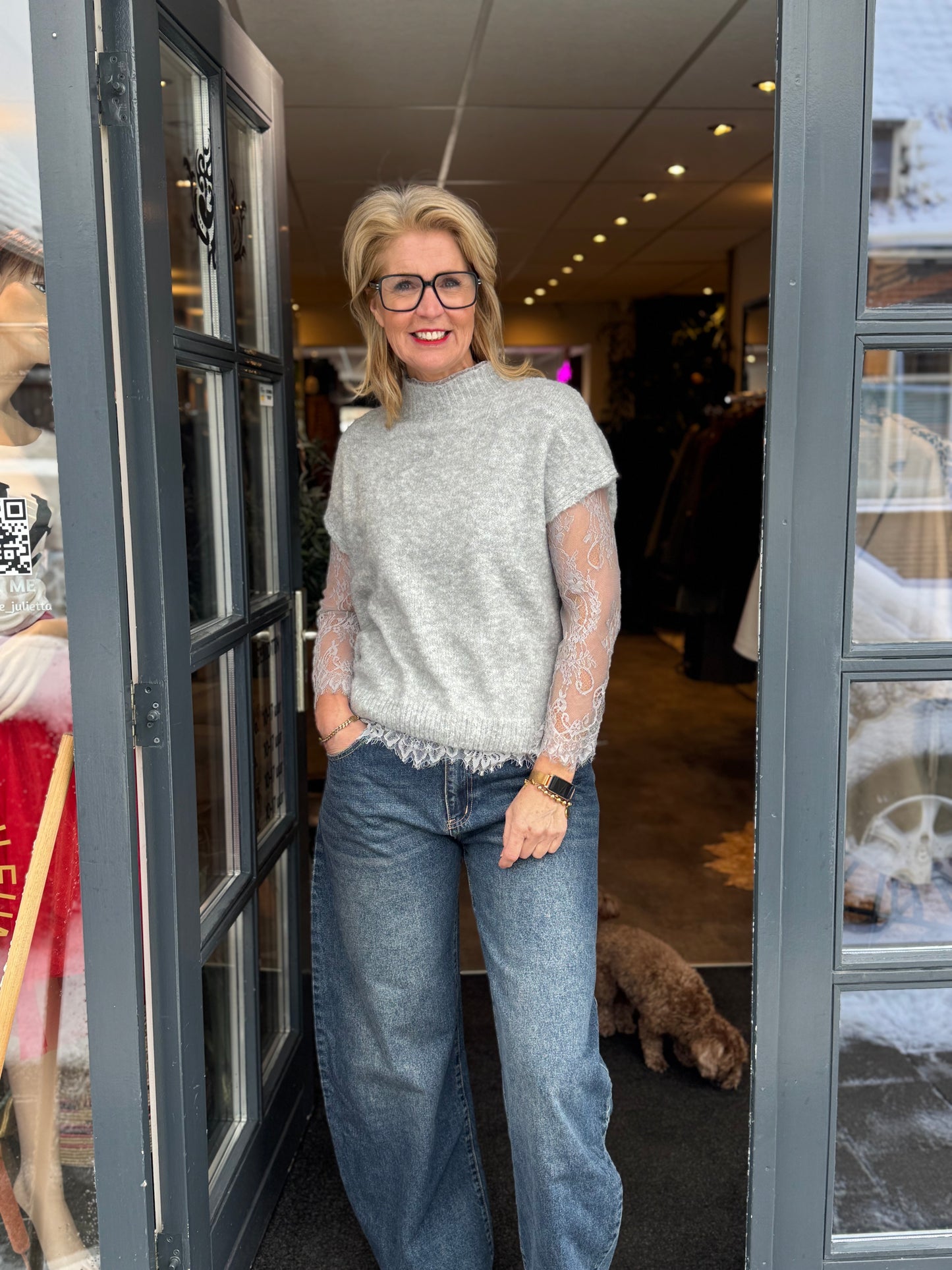 Trui Elegance 2 in 1/ Grijs