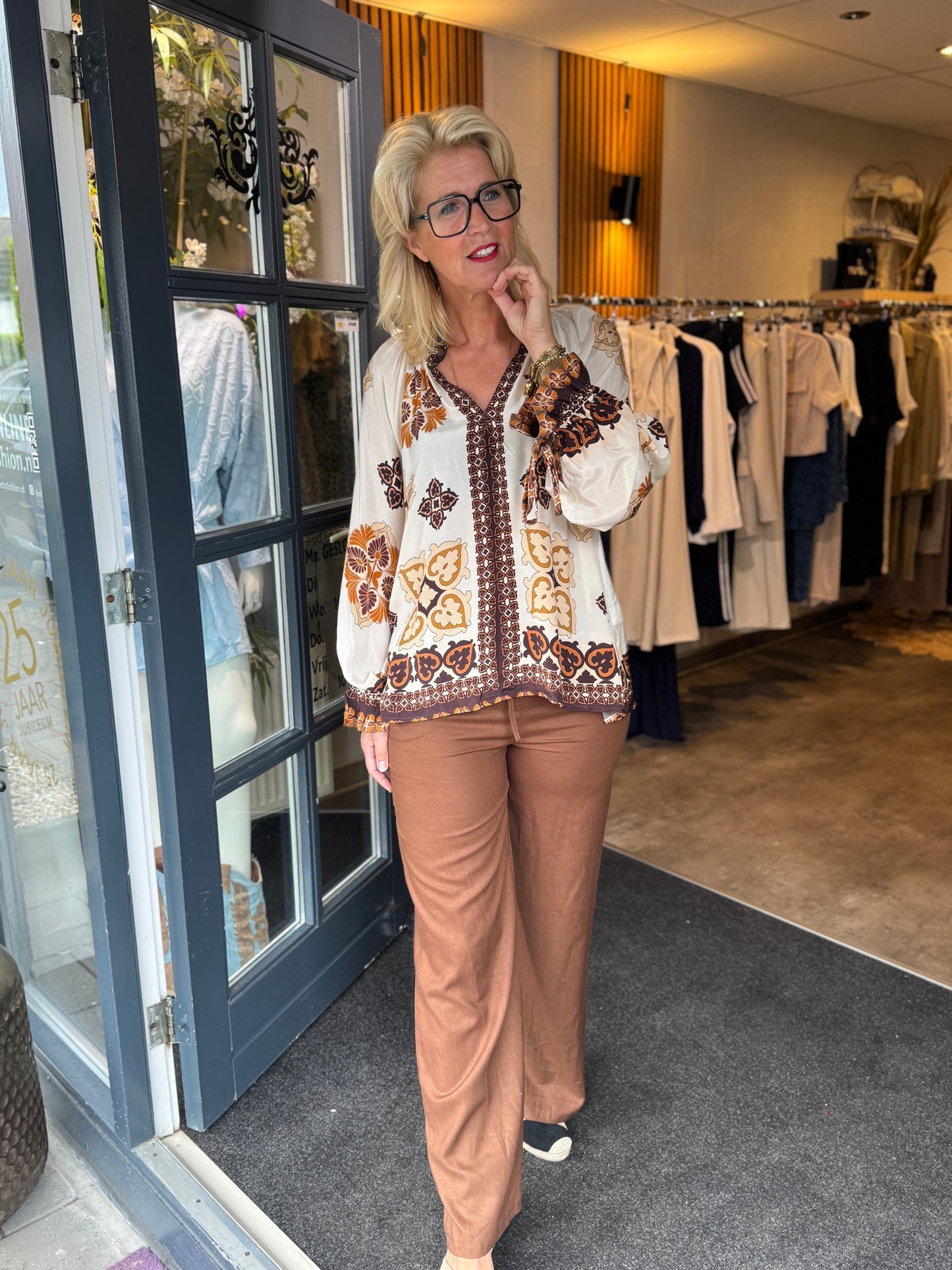 Broek Linnen / Mocca