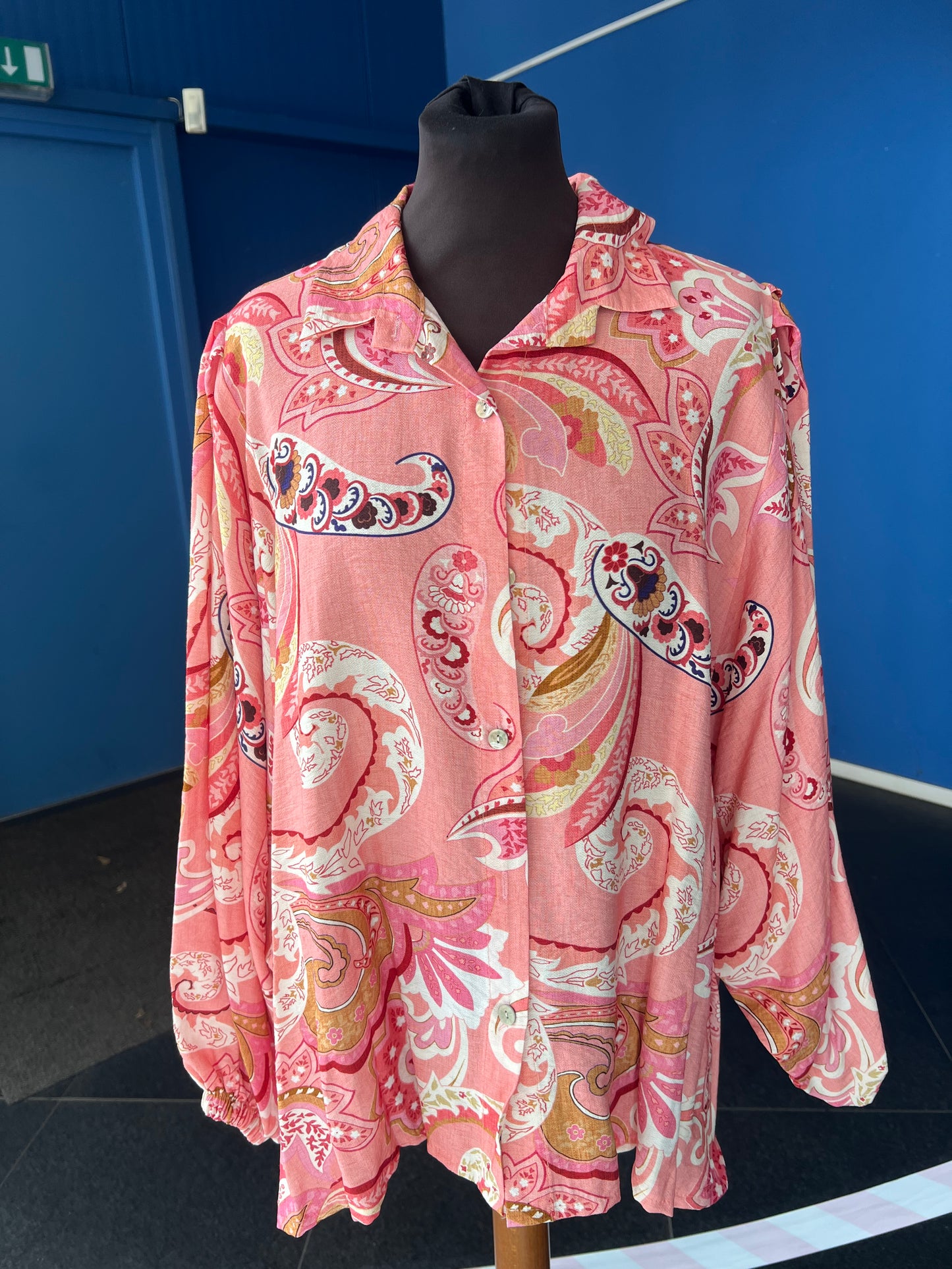 Blouse print / roze