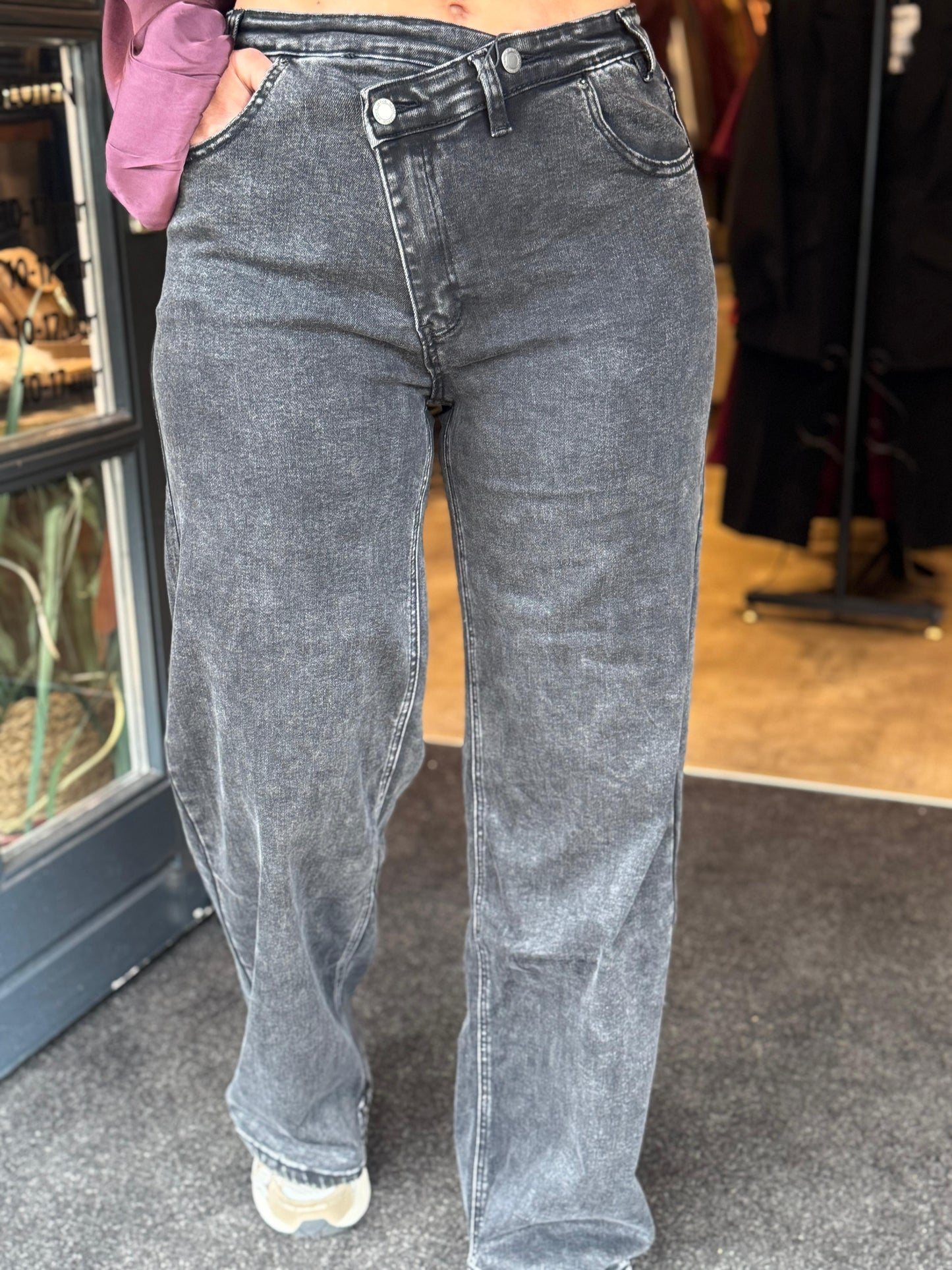 Jeans Rebel Straight Fit / grijs