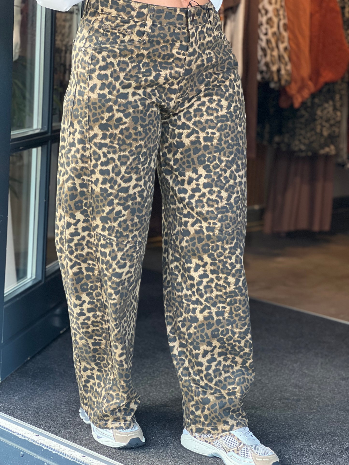 Jeans Barrel/ Leopard