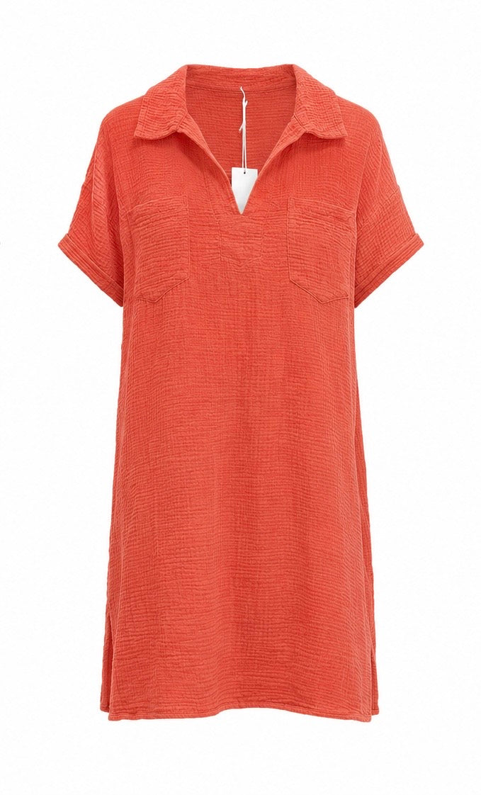 Jurk Yvon/ Rood