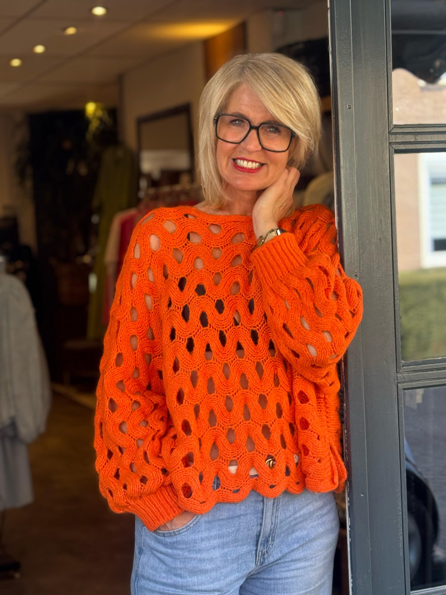 Trui Open/ Orange