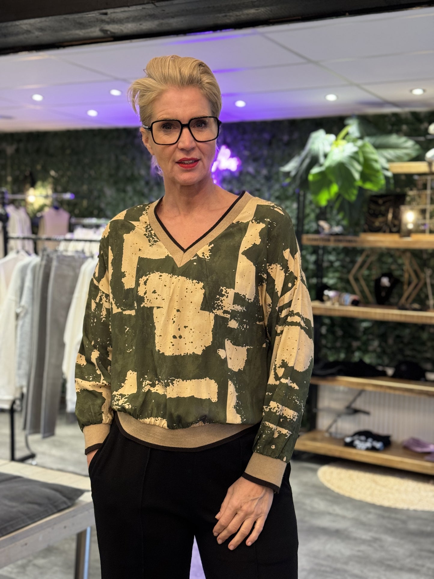 Blouse JD army groen
