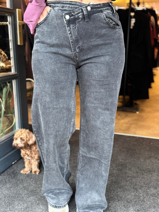 Jeans Rebel Straight Fit / grijs