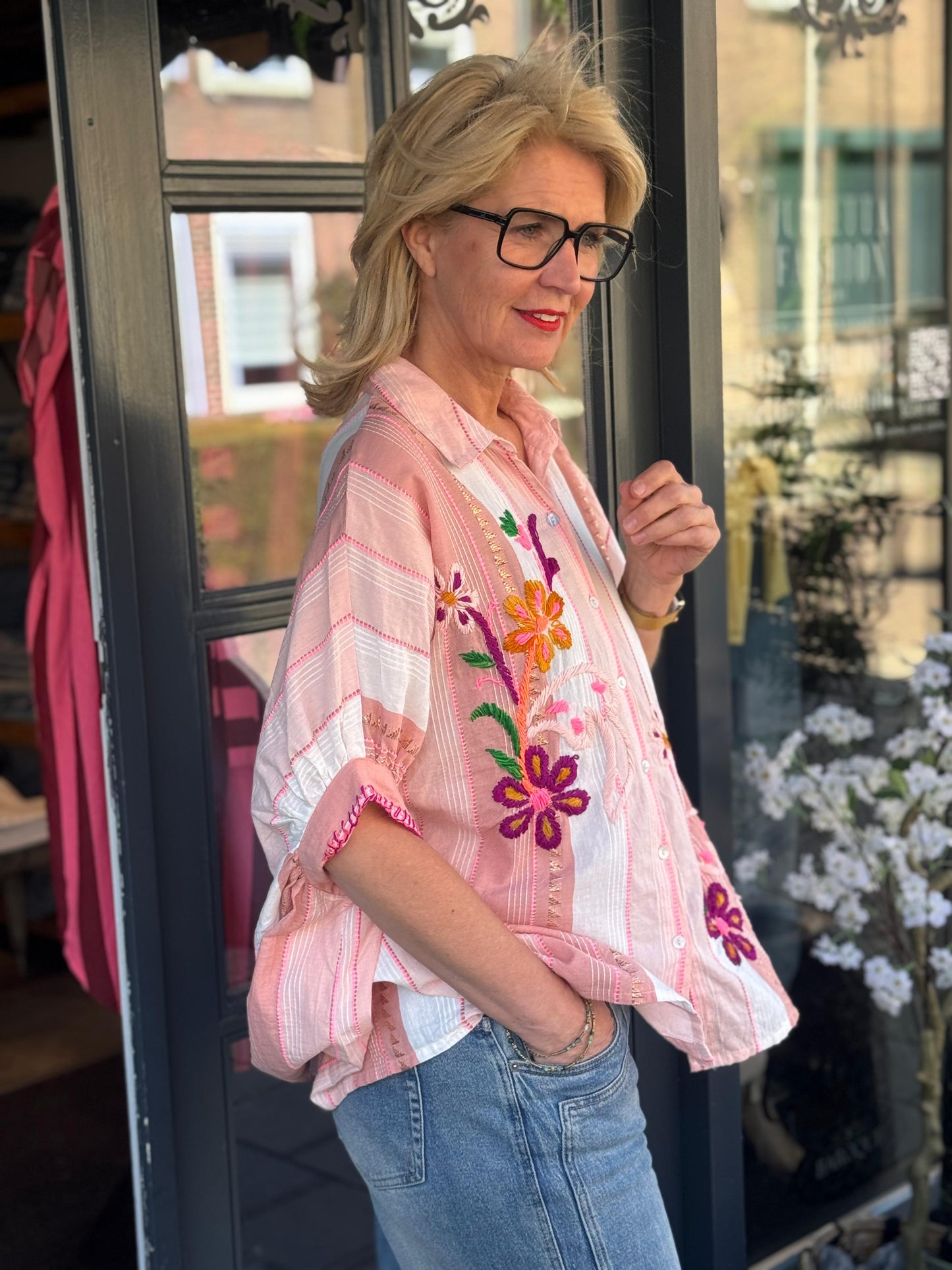 💥DEAL Blouse Gold & Silver/ Roze