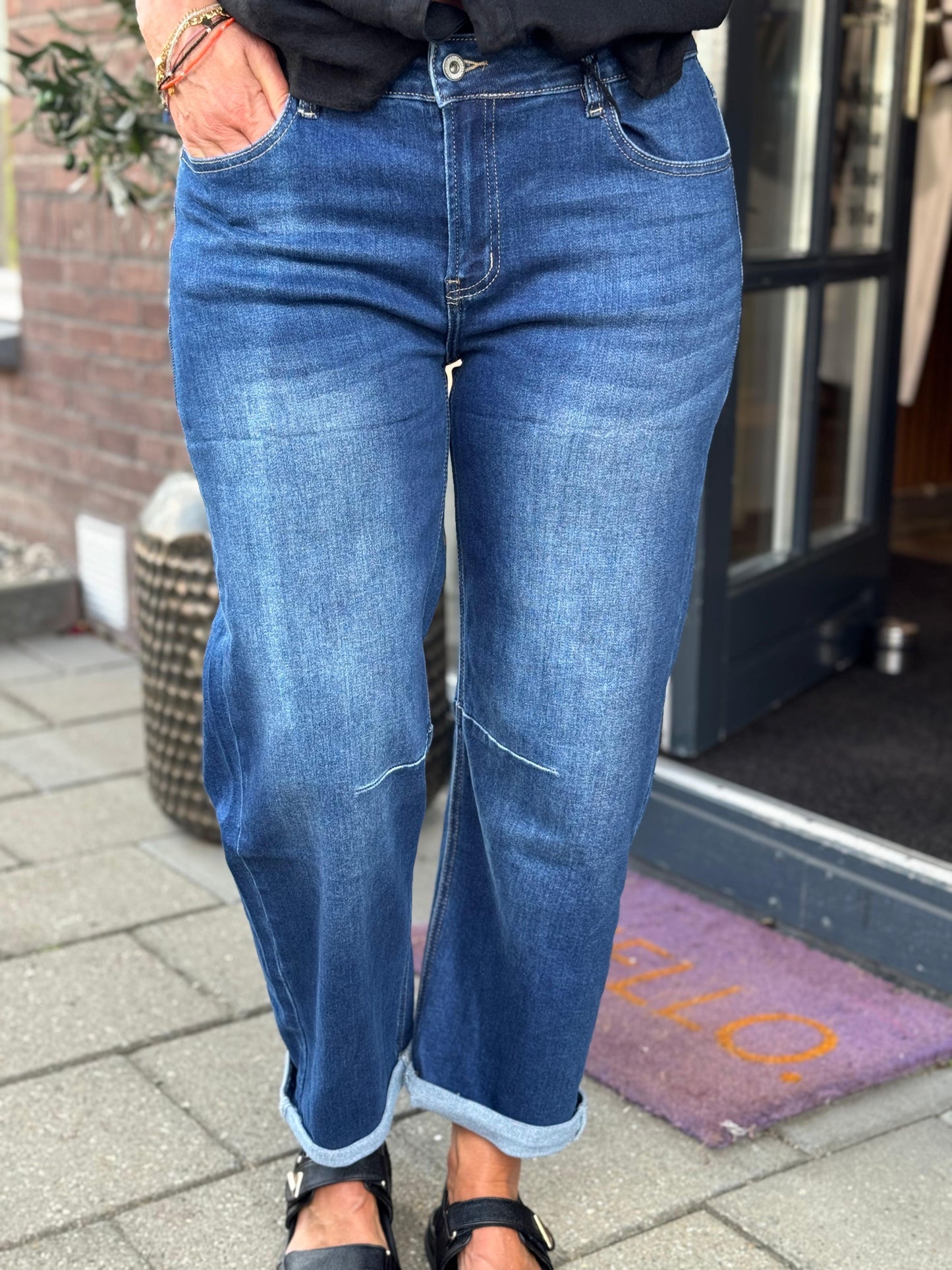 Jeans Nora Barrel/ Blauw