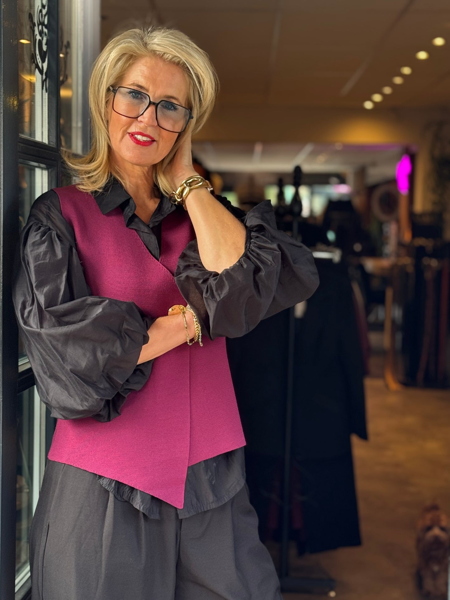 Gillet Button/ Bordeaux