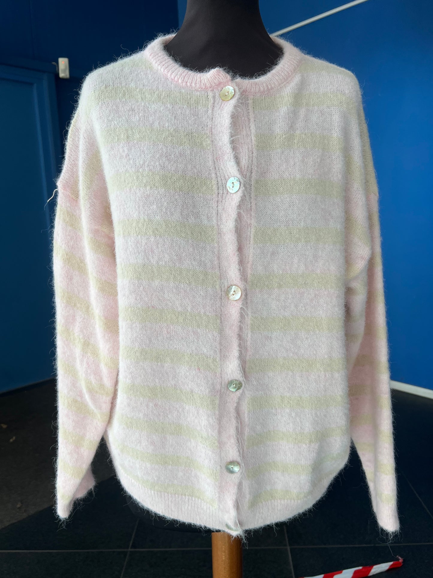 Vest streep /zacht roze