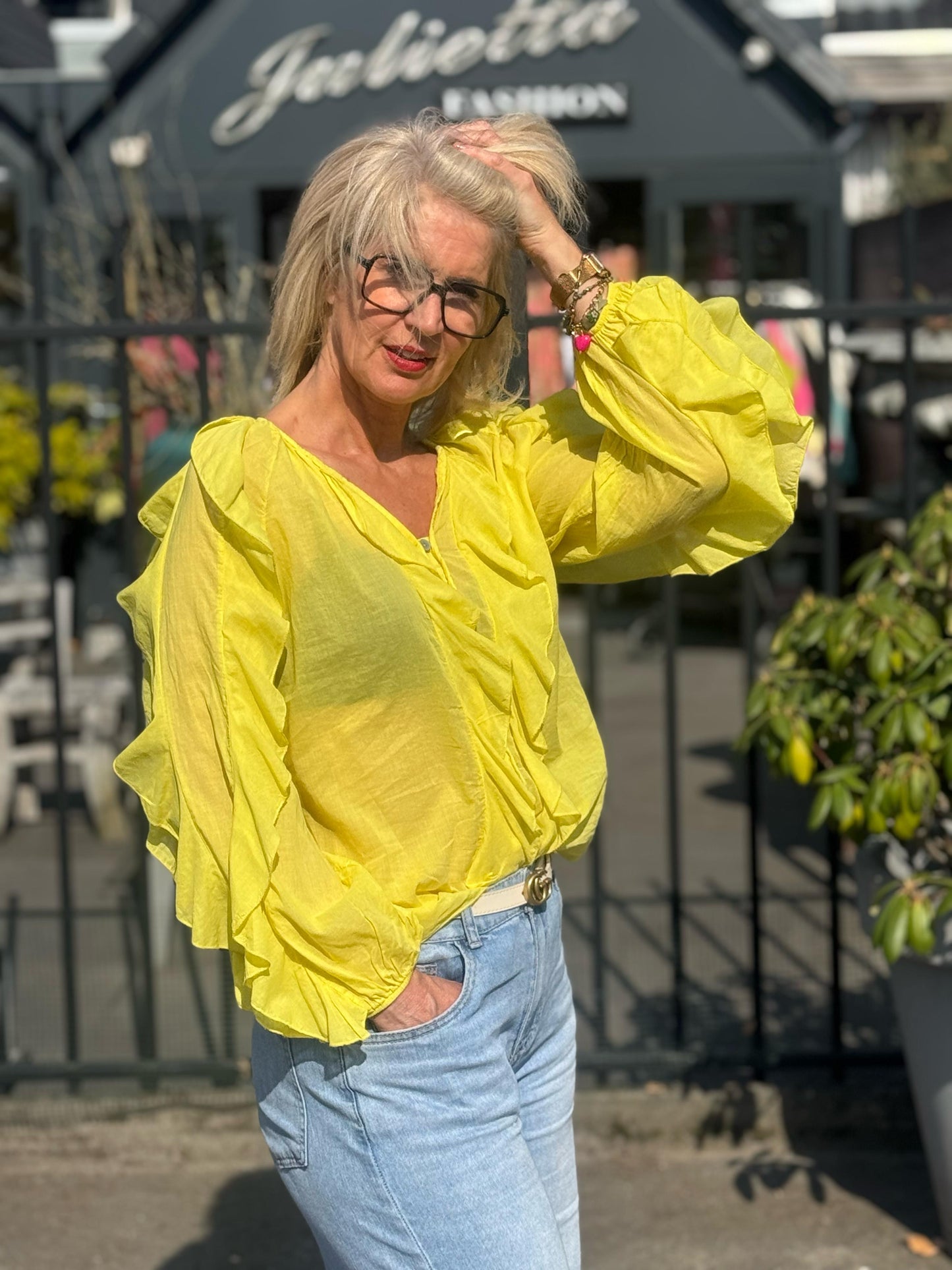 Blouse Roesel/ Geel