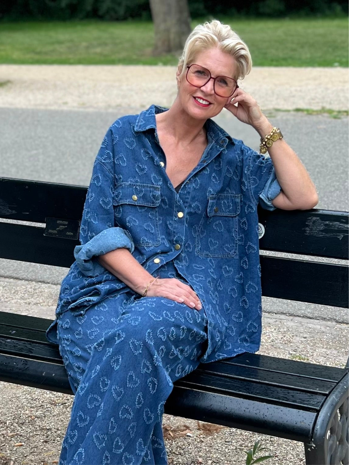 2-delig set Denim Love