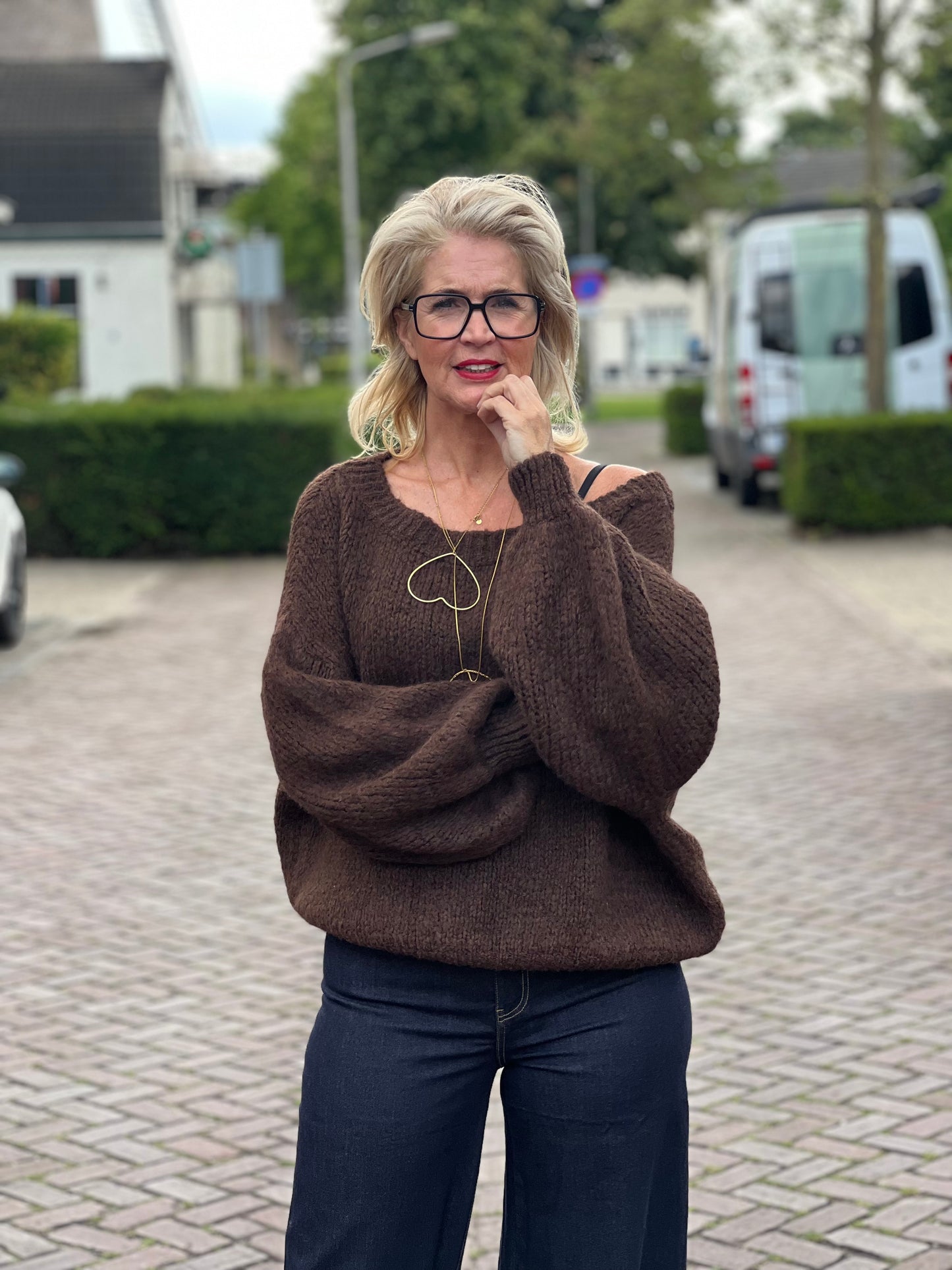 Soft Knitt Trui / Bruin