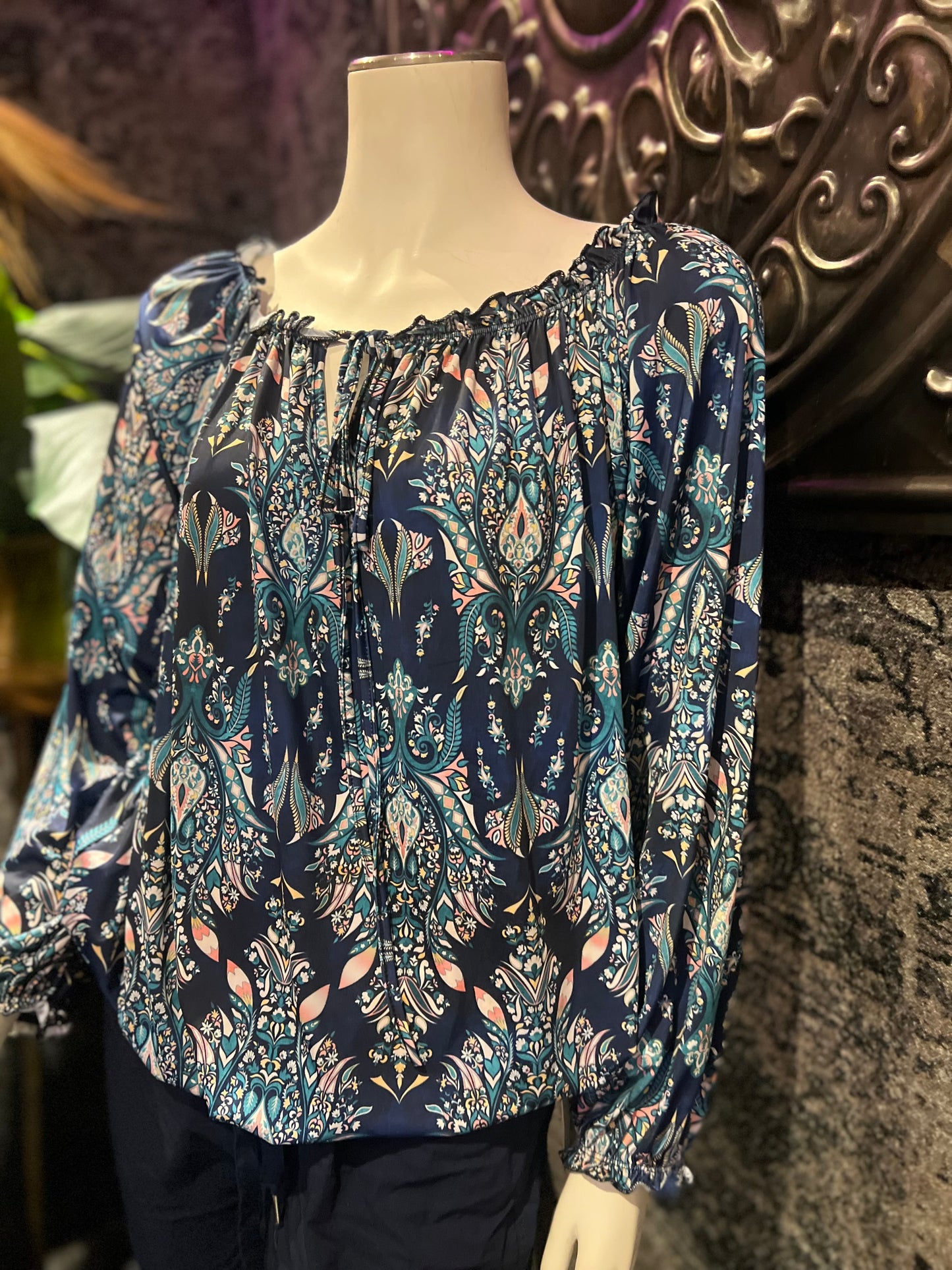 Blouson Bloem/ Blauw