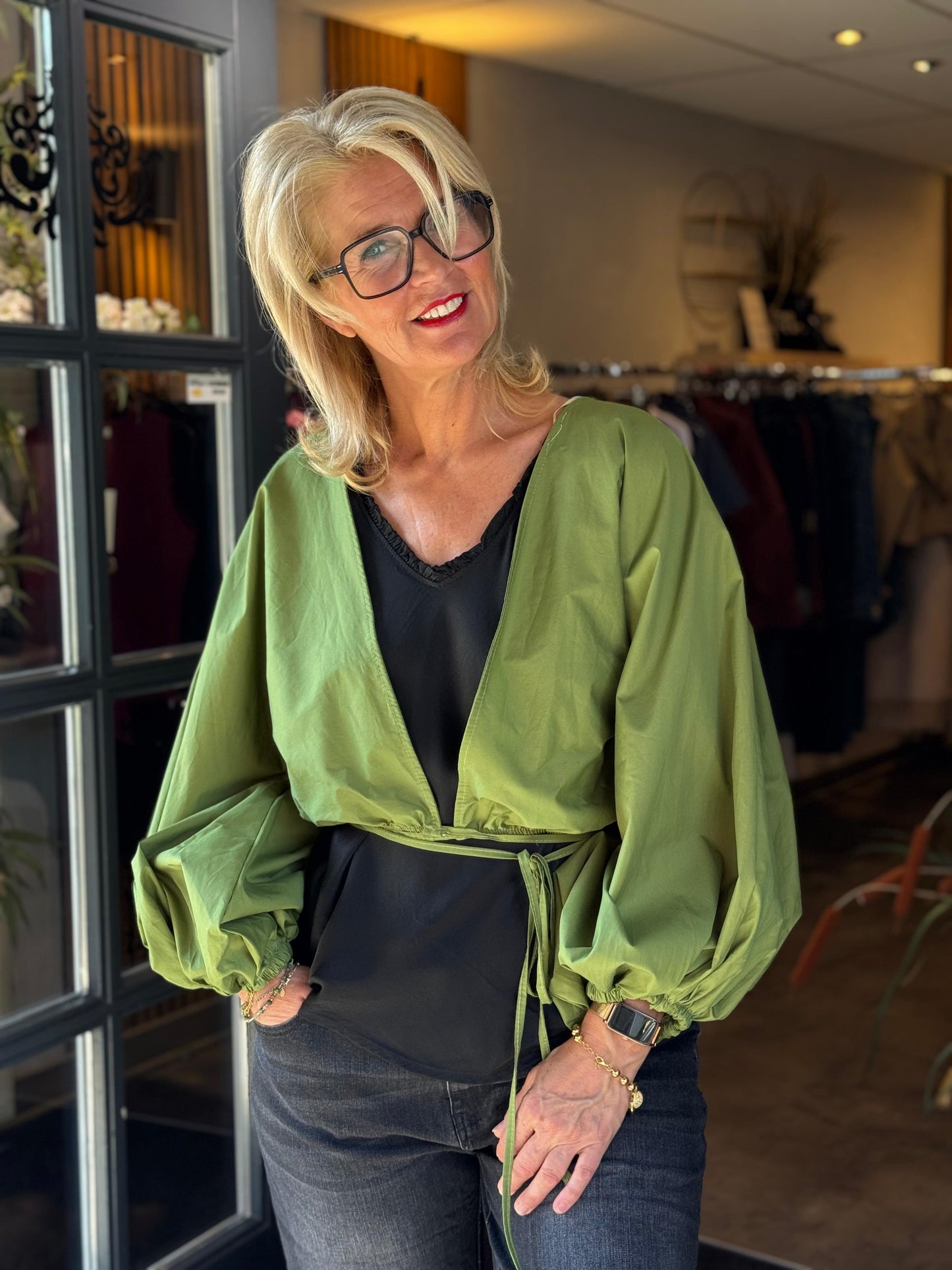 Blouse Balloon/ olive