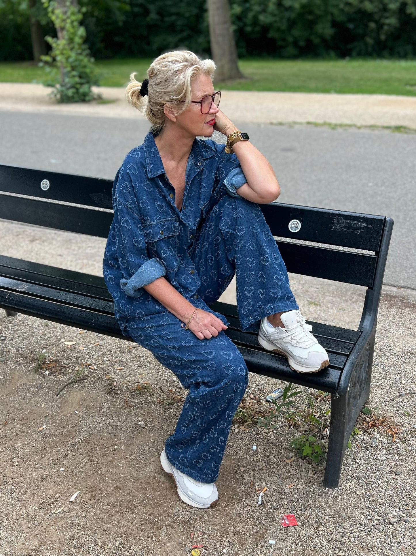 2-delig set Denim Love