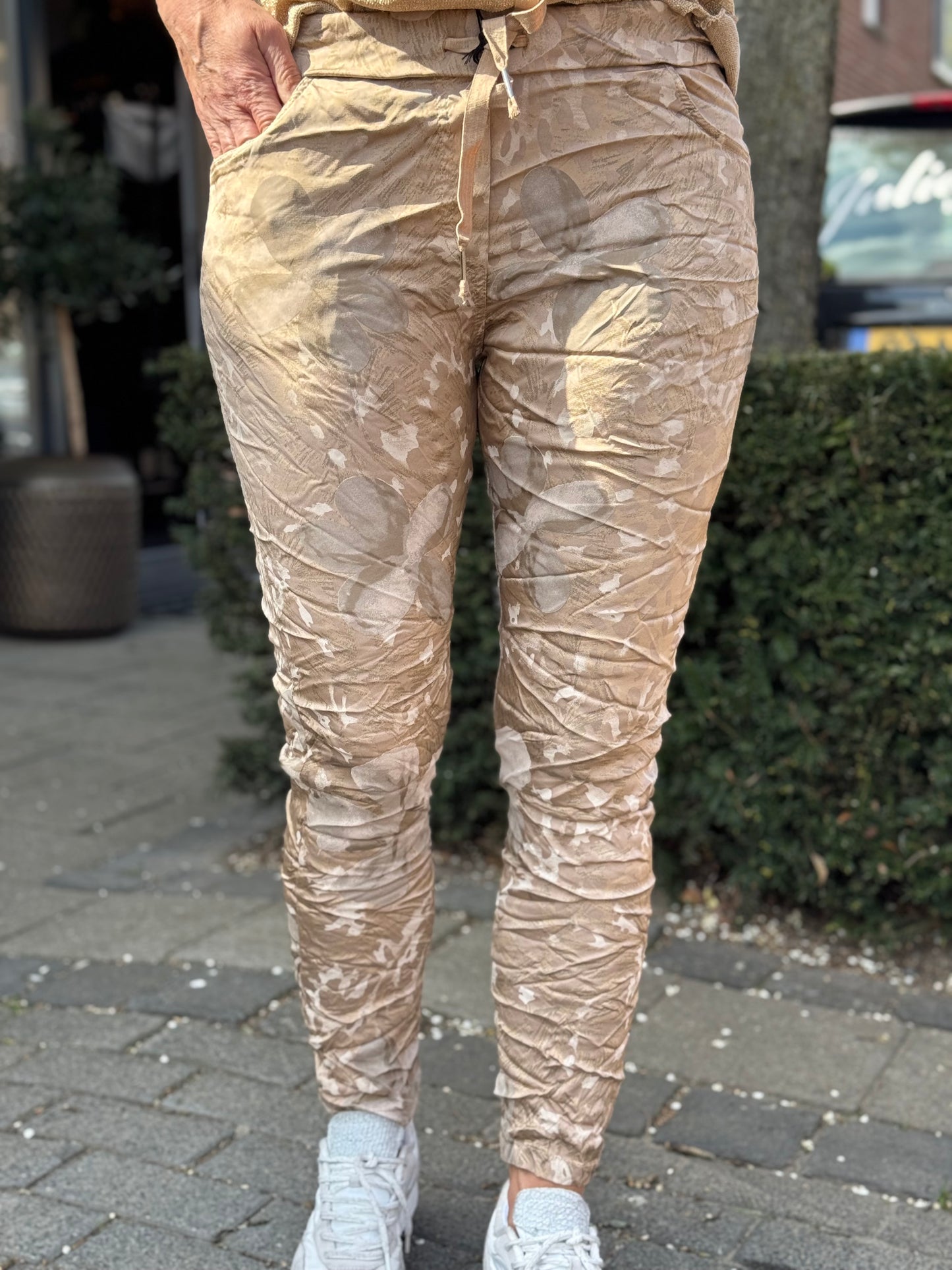 Broek Gold print /comphy