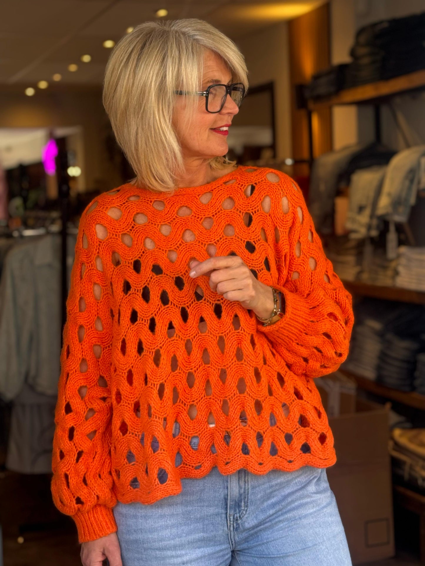 Trui Open/ Orange