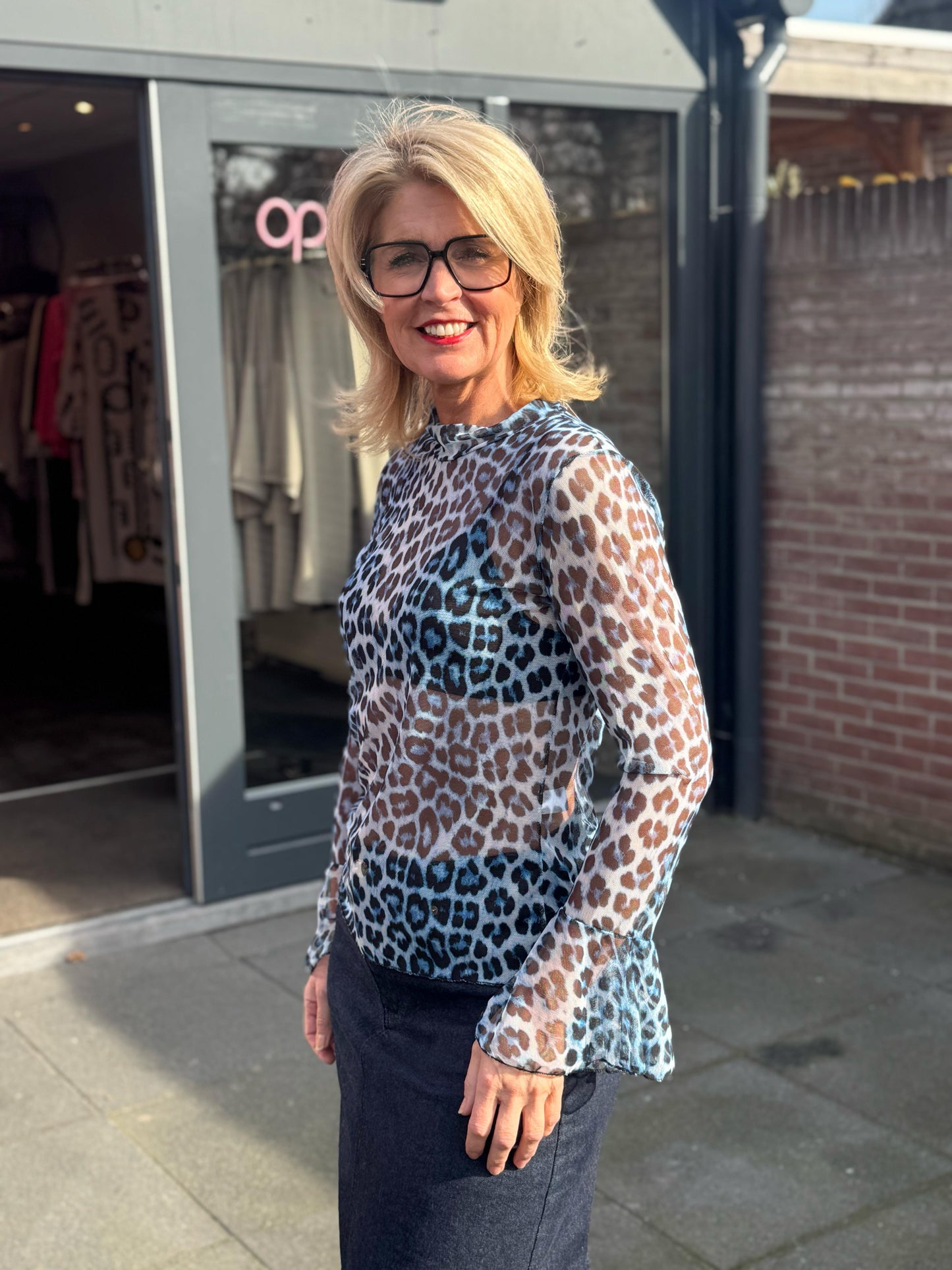 Shirt Leopard/ Blauw