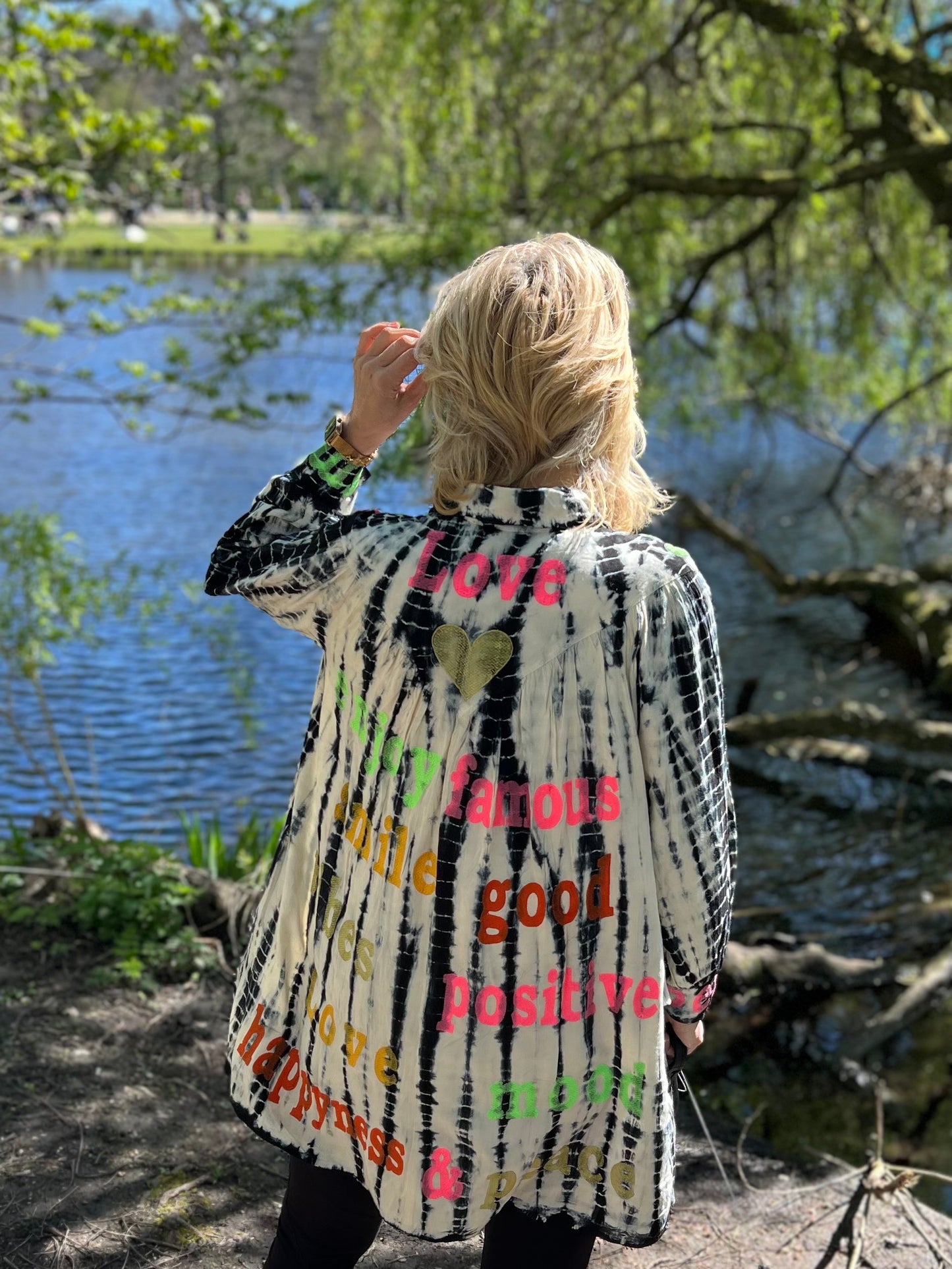 Jurk Love / tie-dye
