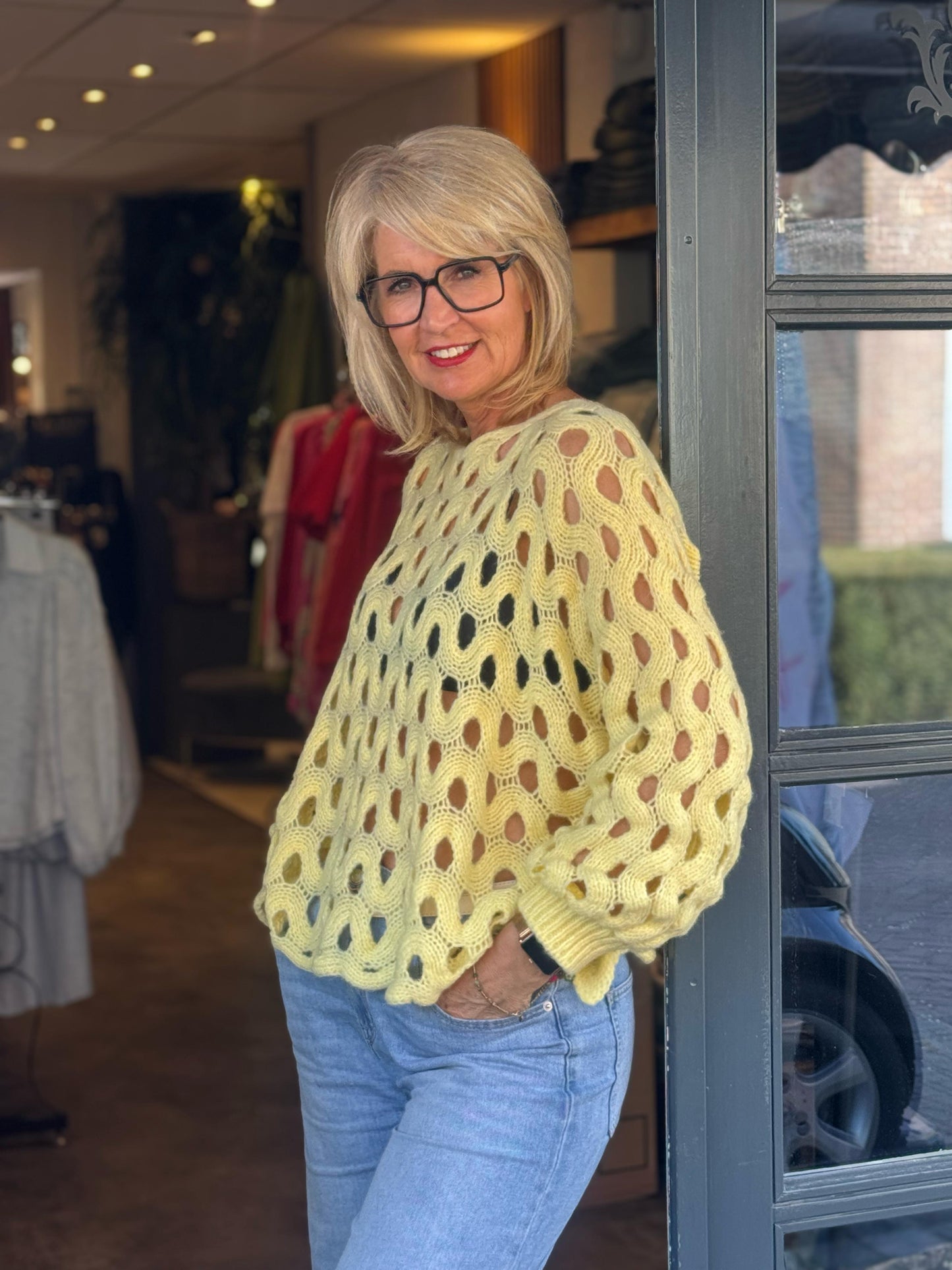 Trui Open / geel