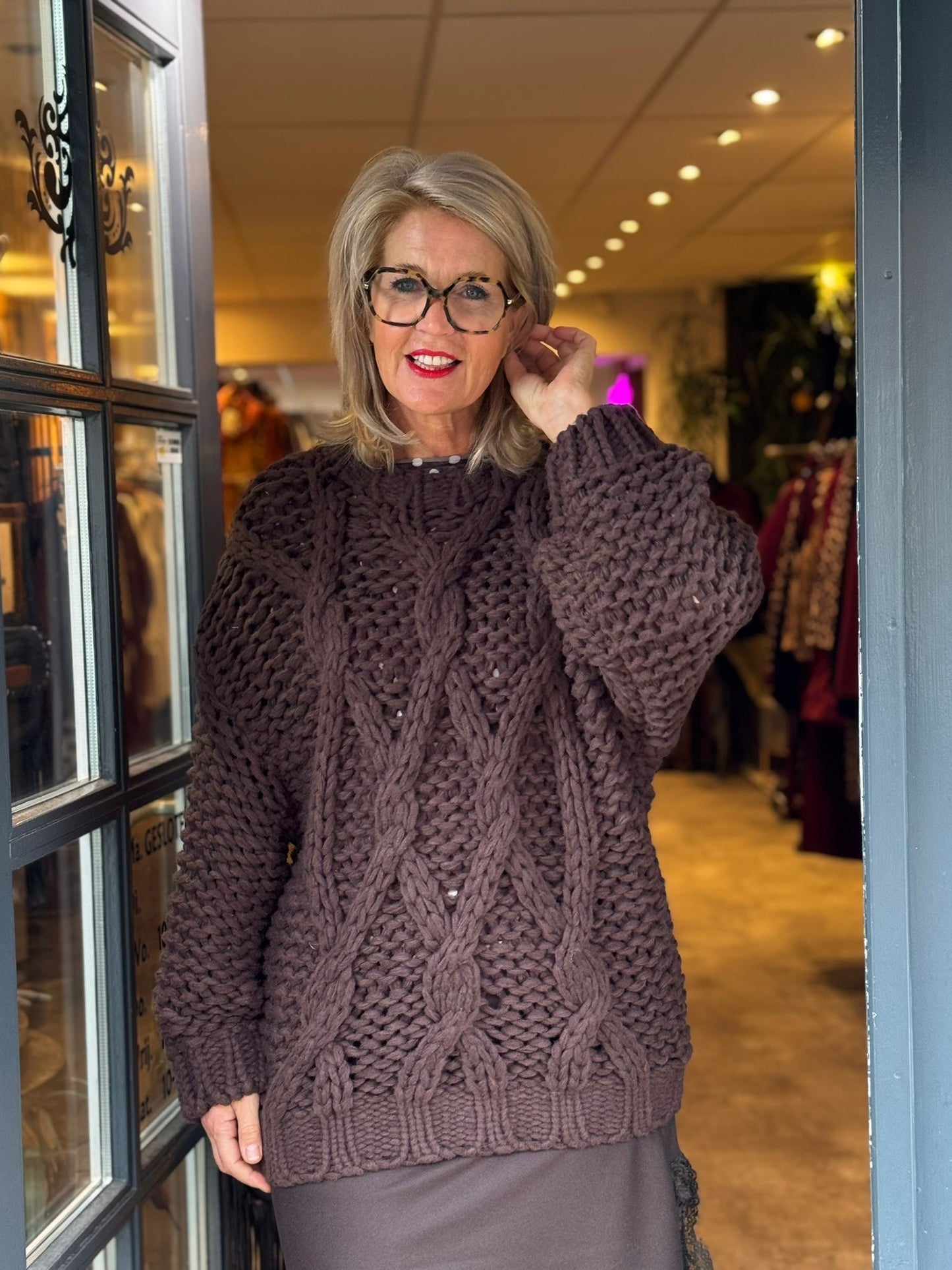 Trui Heavy / Donker Bruin