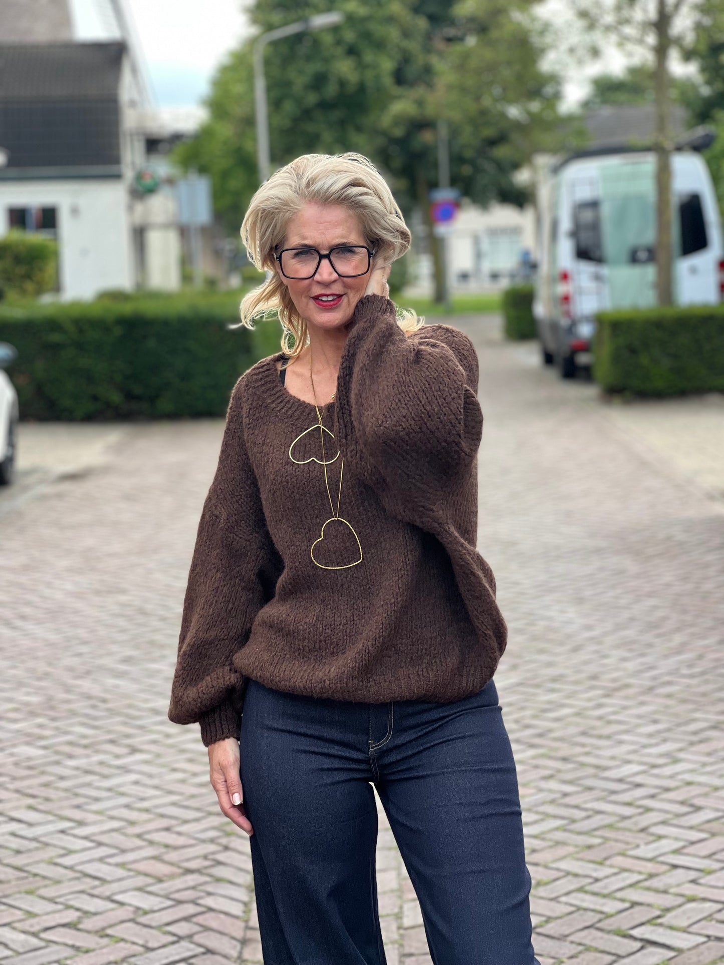Soft Knitt Trui / Bruin