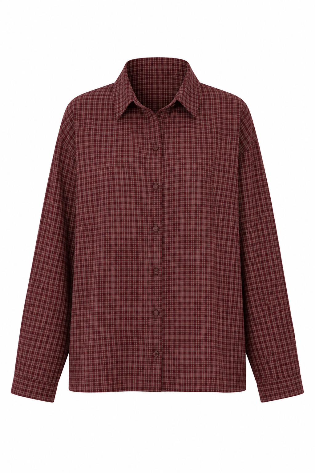 Blouse check/ Bordeaux