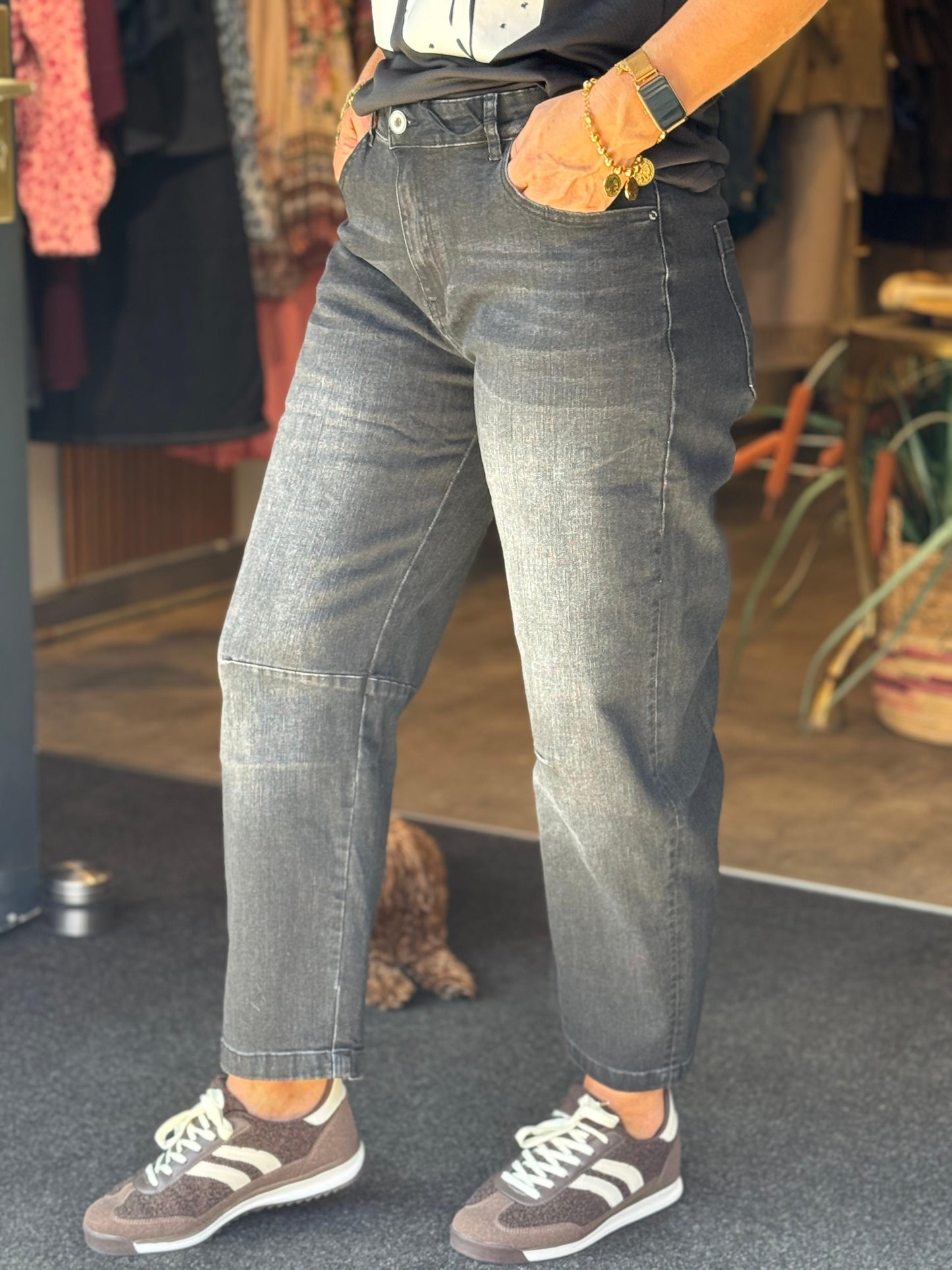 Jeans Nora Barrel/ Grey