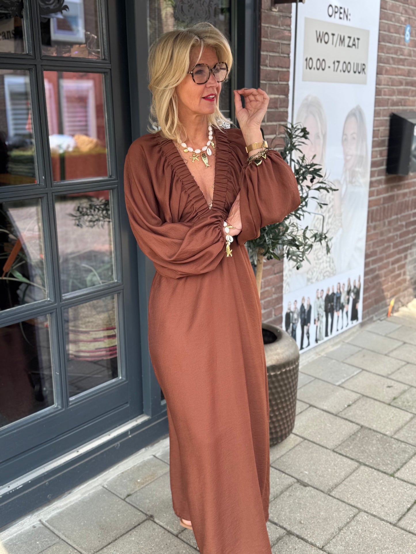Jurk Romy Boho/ Bruin
