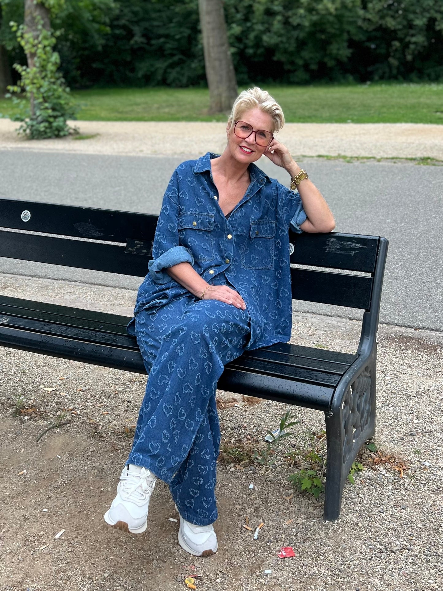 2-delig set Denim Love