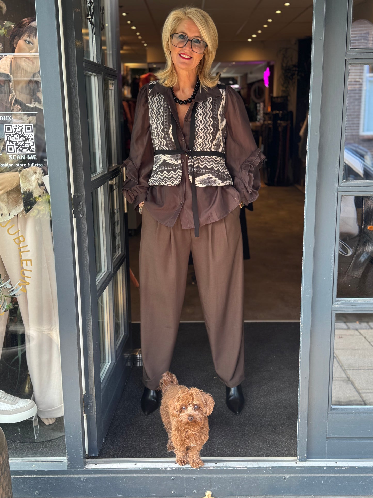 Pantalon Barrel Chic/ Bruin