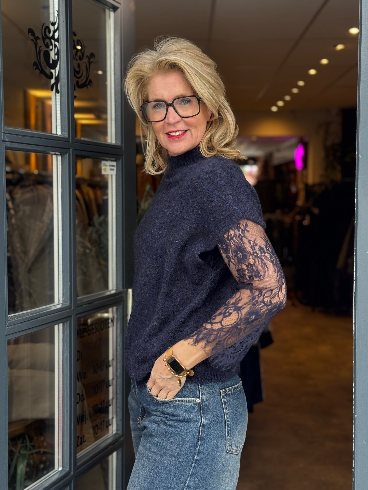 Trui Elegance 2 in 1/ D Blauw