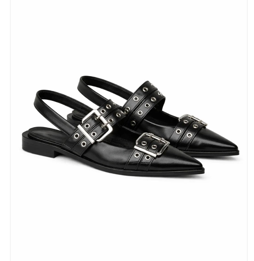 Slingback/ zwart