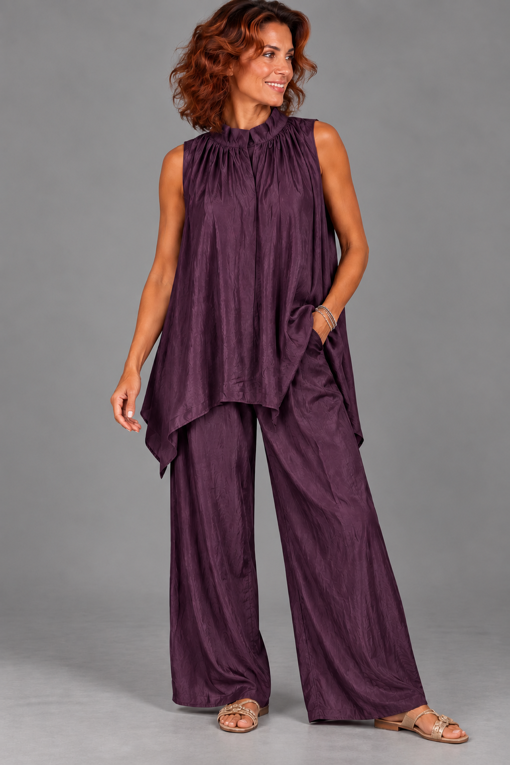 Top Kaat /aubergine