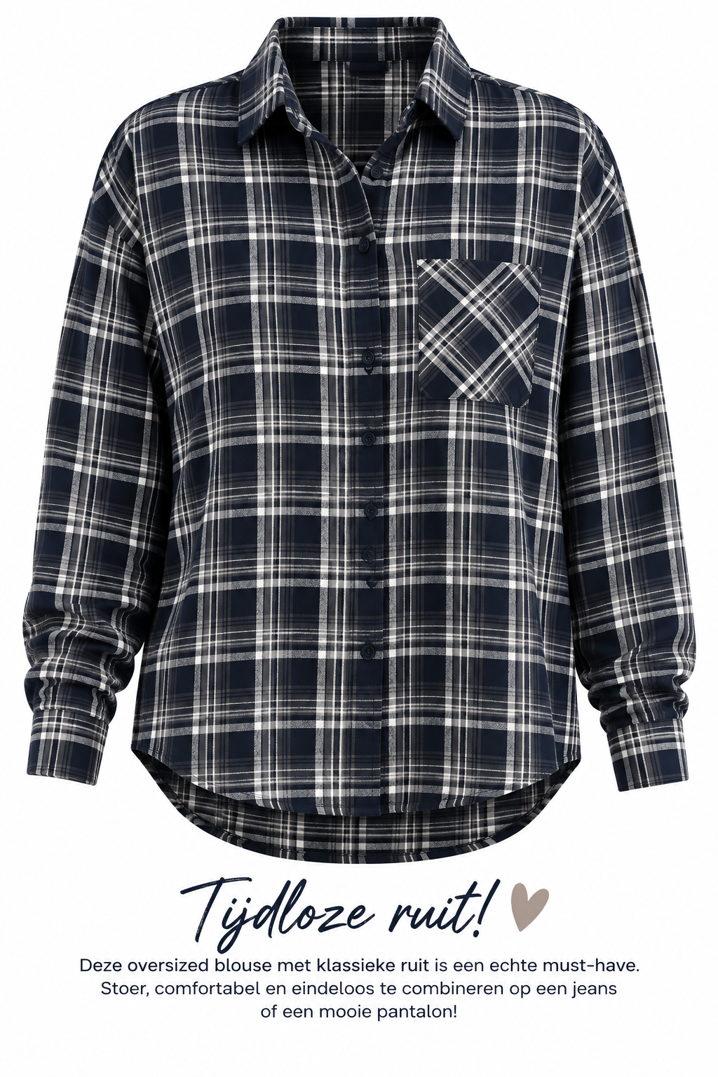 Blouse Ruit/ Blauw