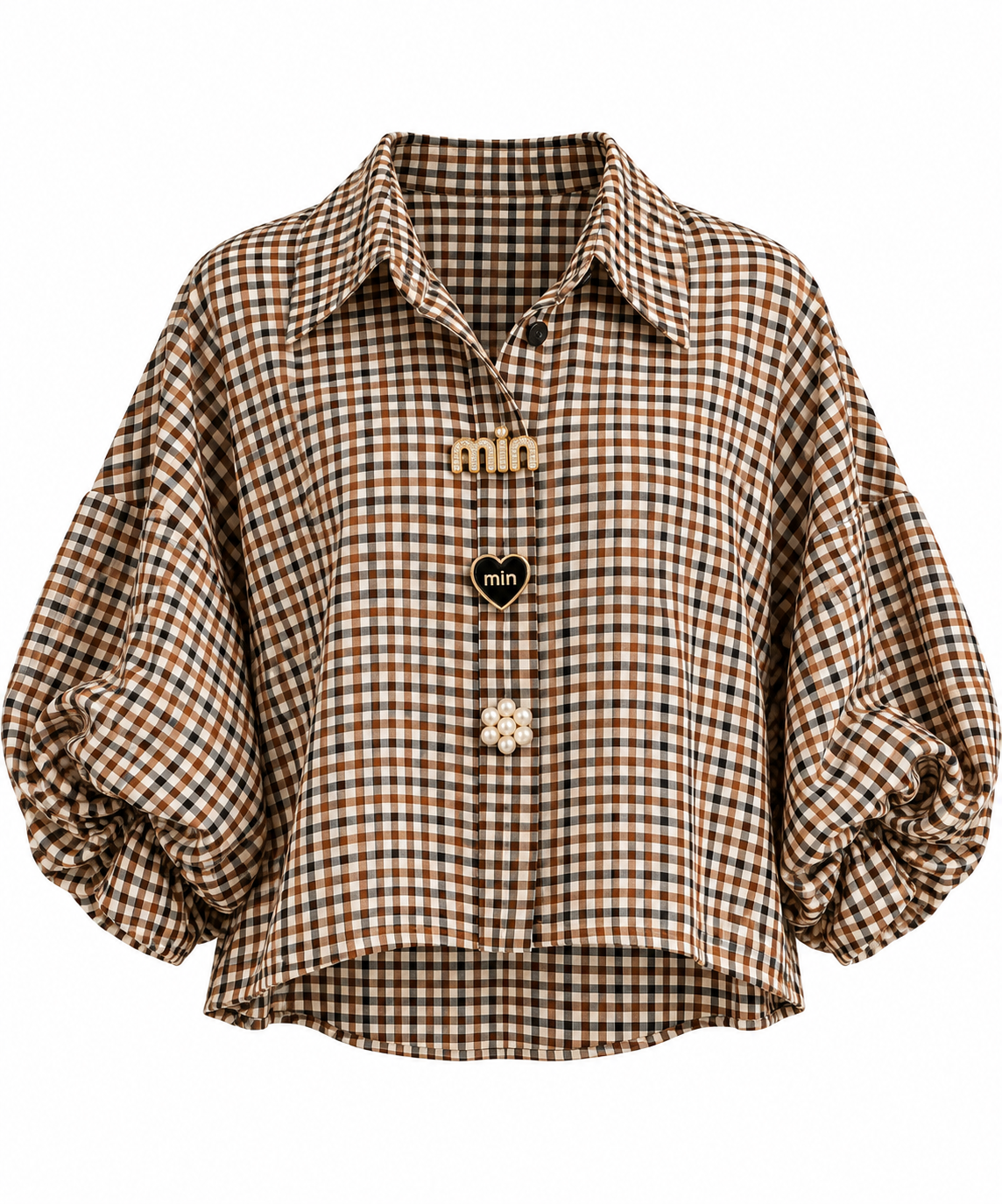 Blouse Anne/ broches