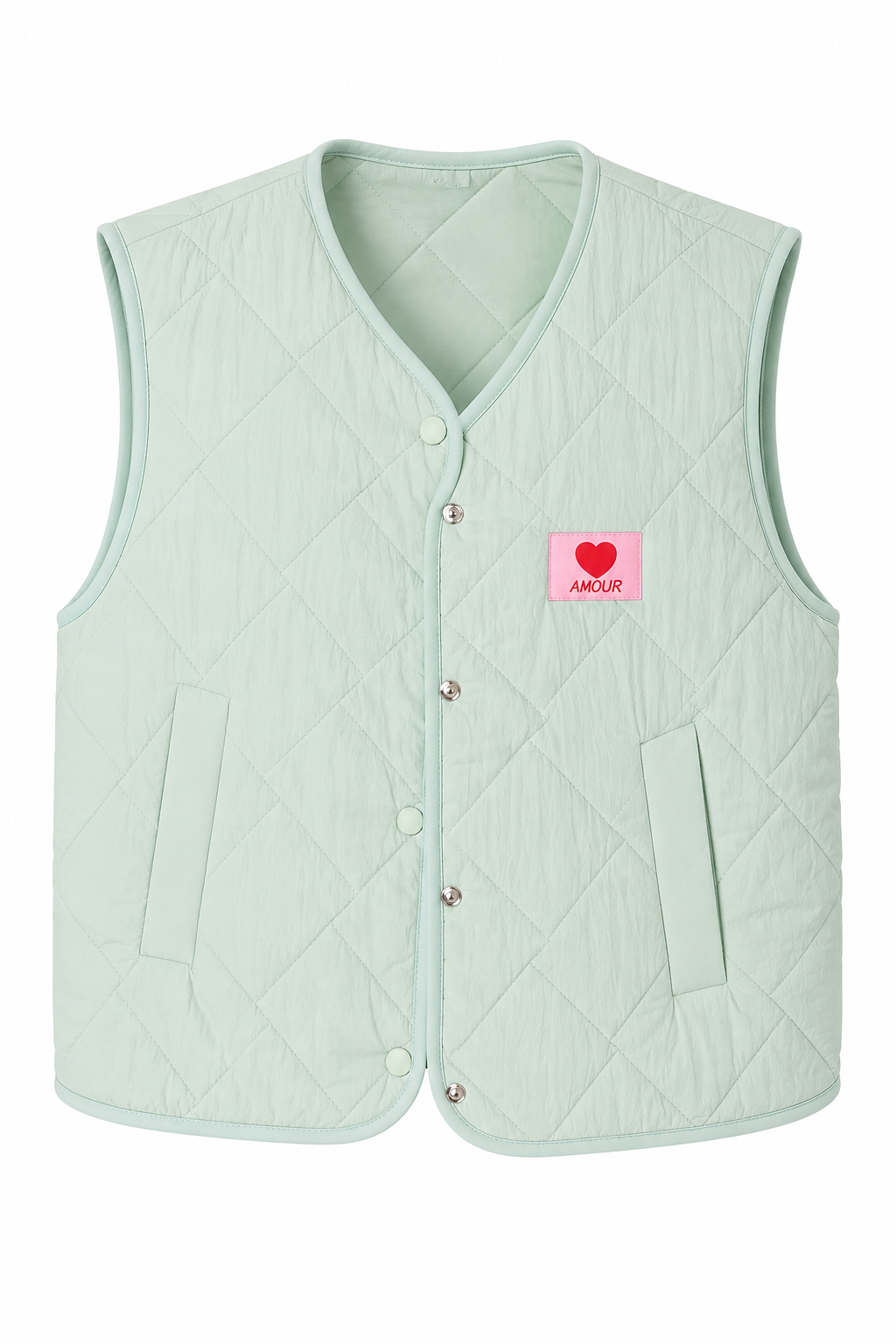 Gilet Amour/ mint groen
