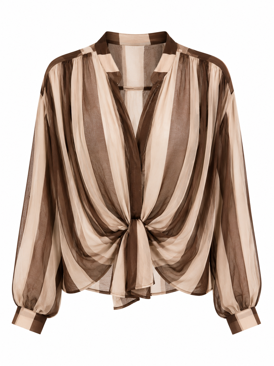 Blouse Amelie Stripe/ Bruin