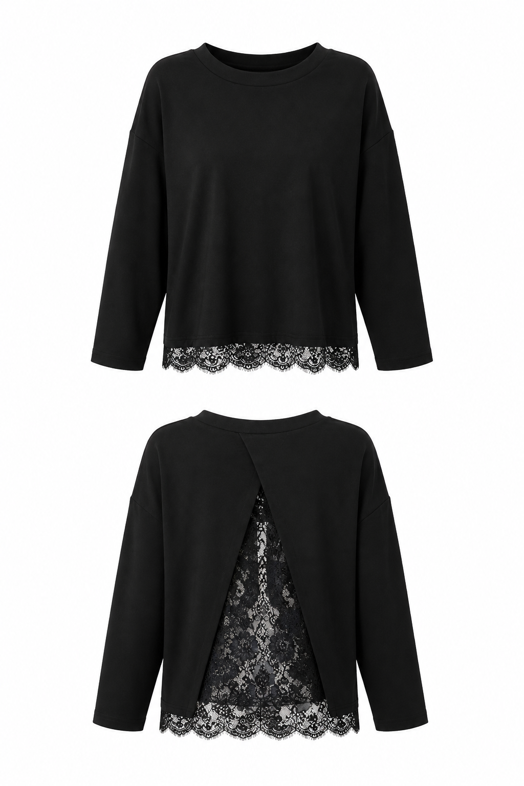 Shirt Lace surprise/ zwart
