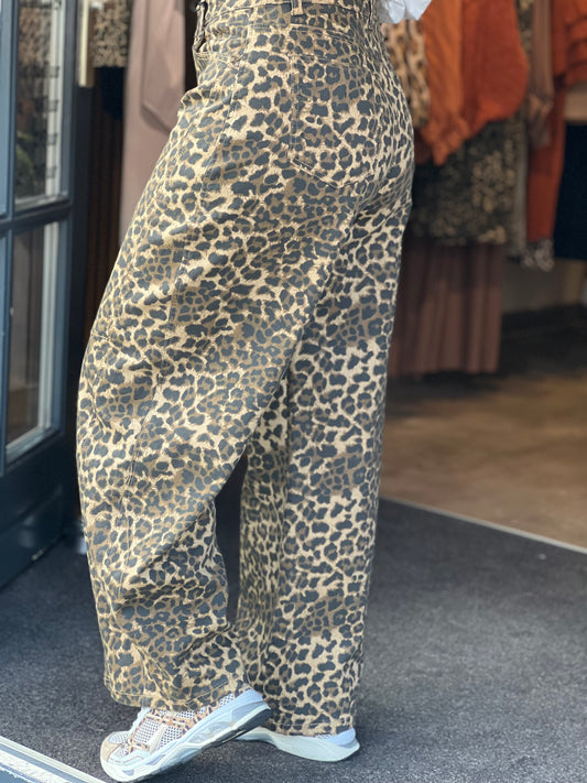 Jeans Barrel/ Leopard