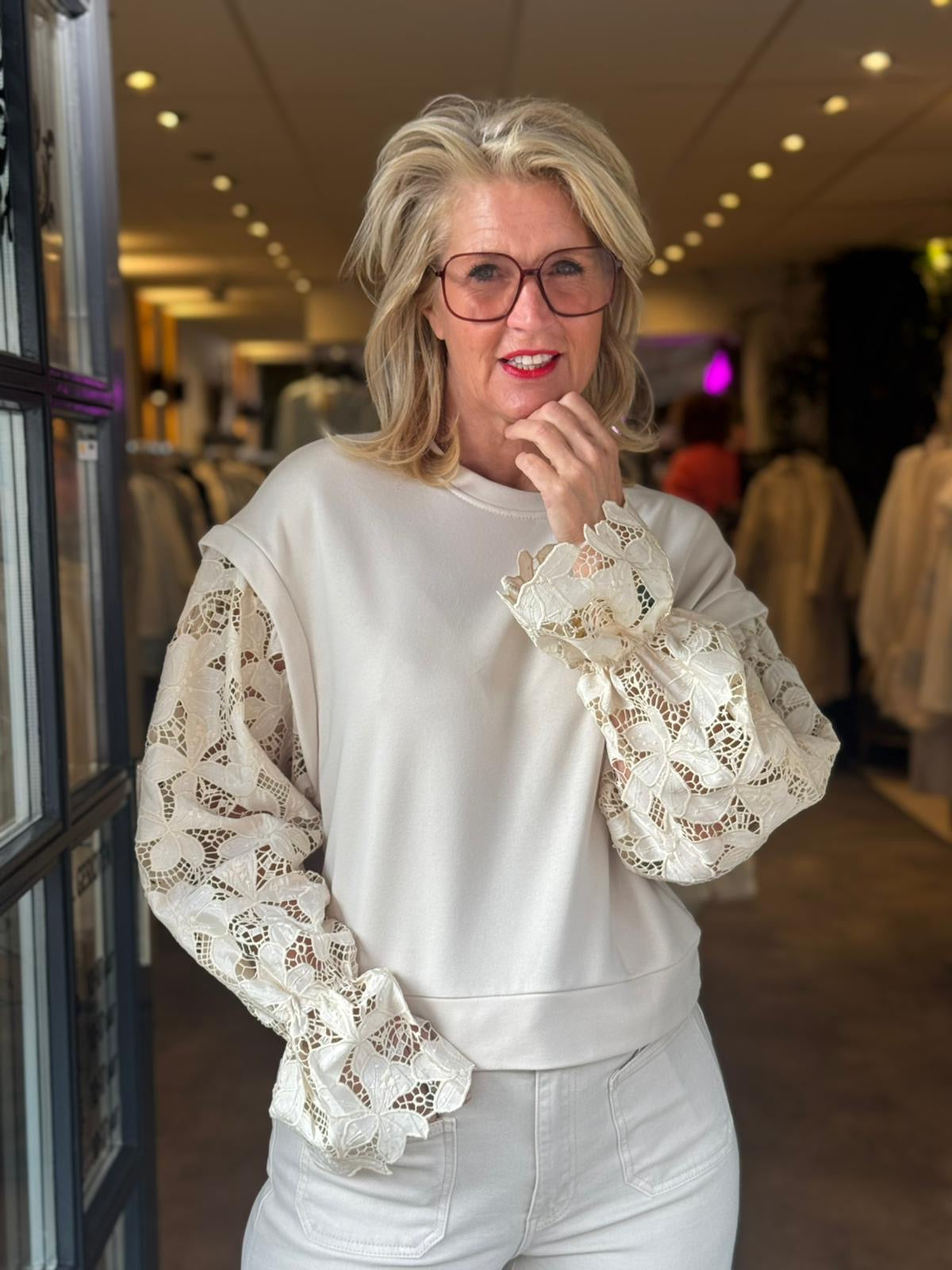 💥DEAL Sweater kant/ crème