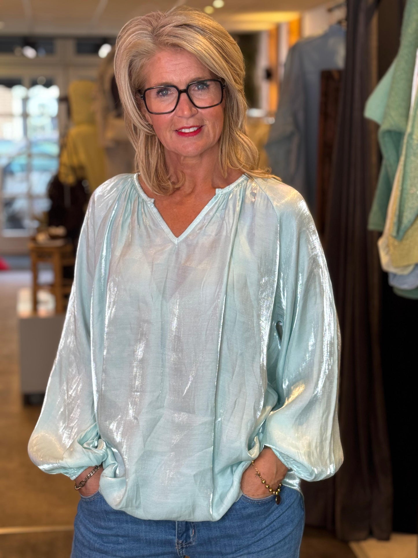 Blouse Shine/ Zee Groen
