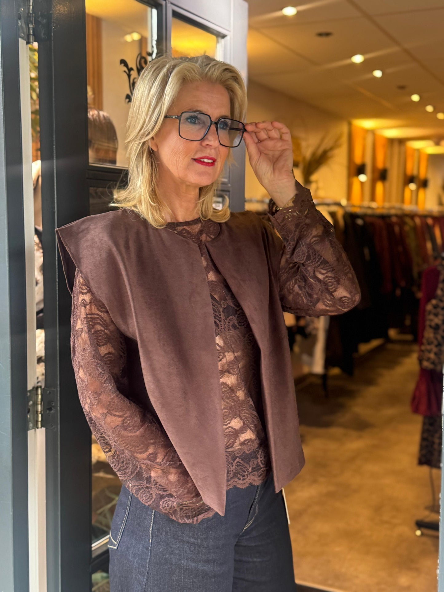 Gilet Suedine/ Mocca