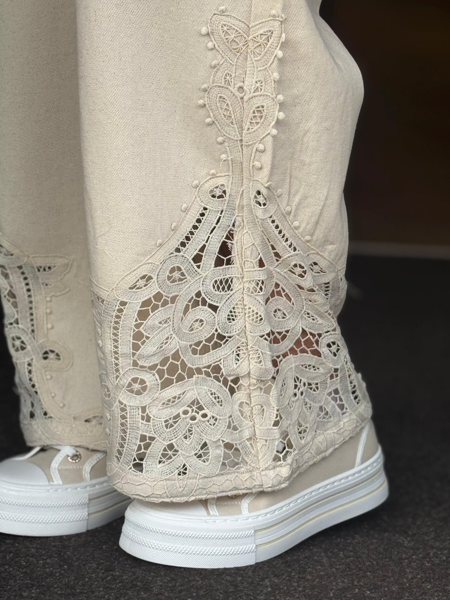 2-Delig jeans pak / crème