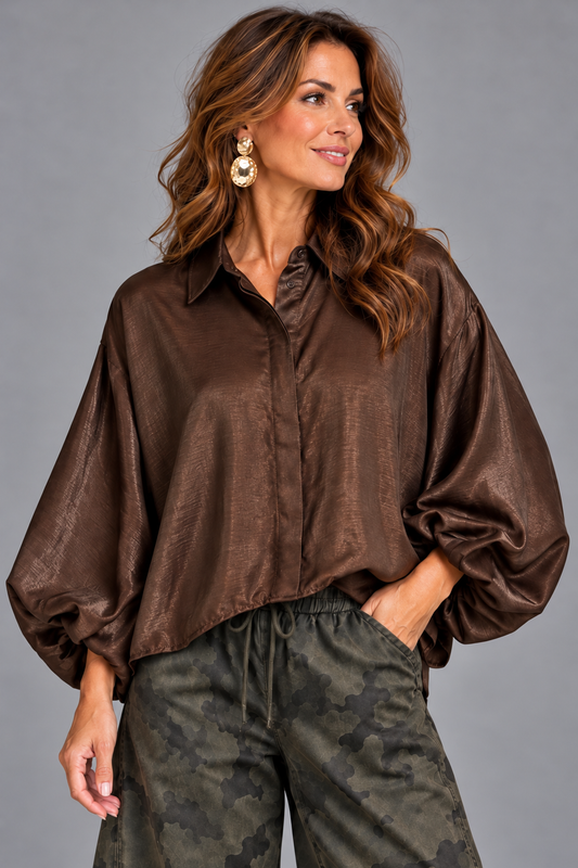 Blouse Suzanne/ Bruin