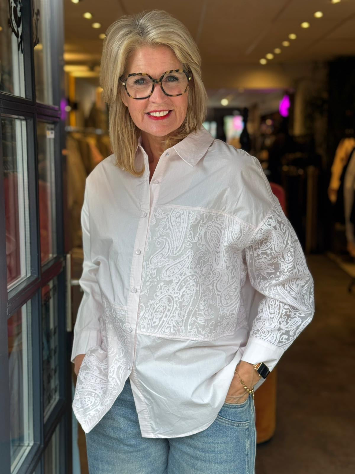 Blouse Libre Lace/ baby roze