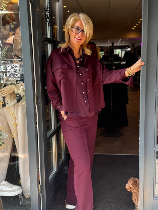 2-delig set Chique & Sporty / bordeaux