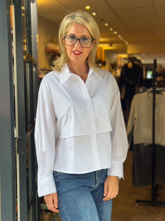 Blouse Trench Twist/ Wit